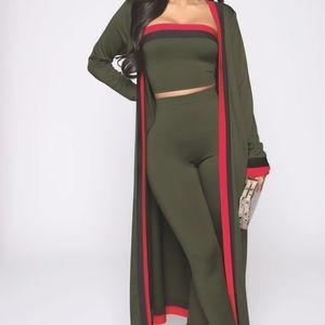 Fashion Nova My way Olive 3 pc set